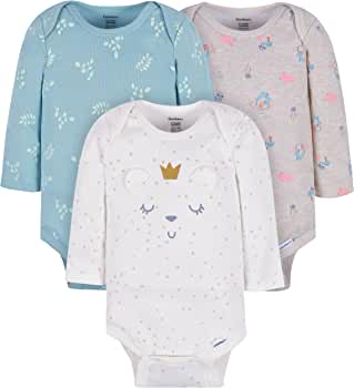 GERBER 3PK LS ONESIES BEAR F.