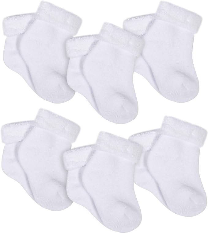 Gerber 6pk White Socks