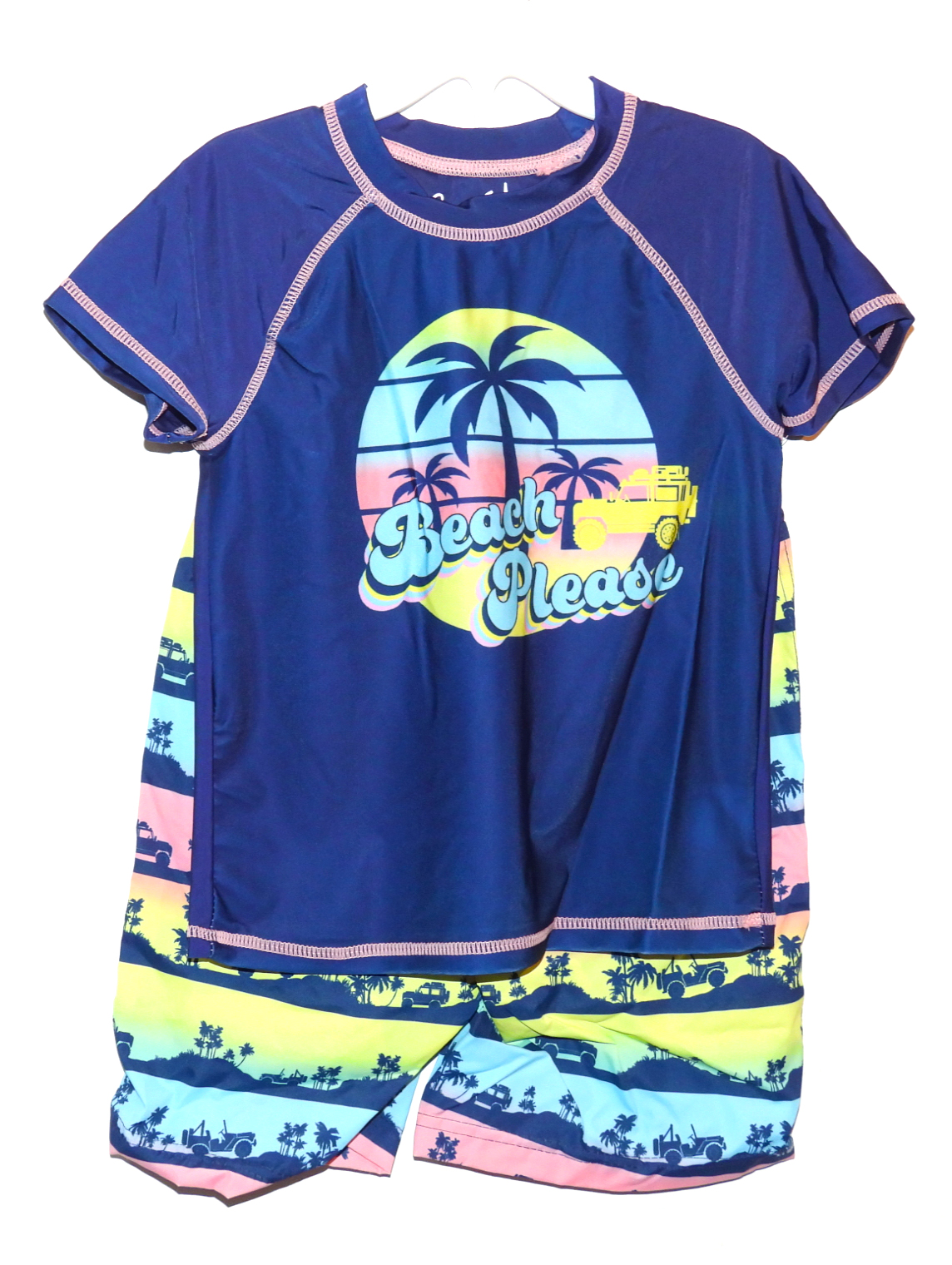 Beach Please Rashguard Set