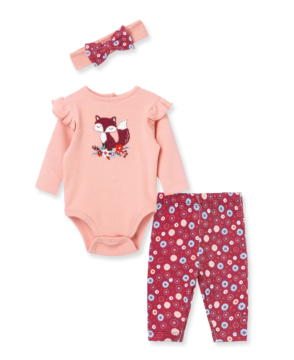 Fox Floral Bsuit set