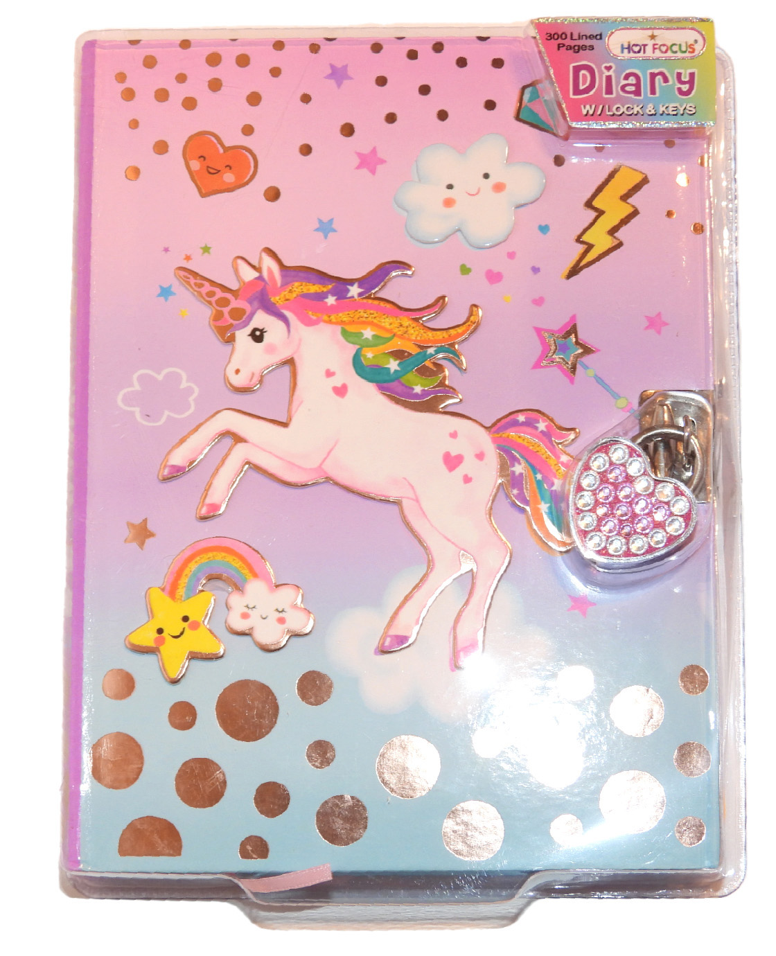 Diary With Lock & Keys, Unicorn