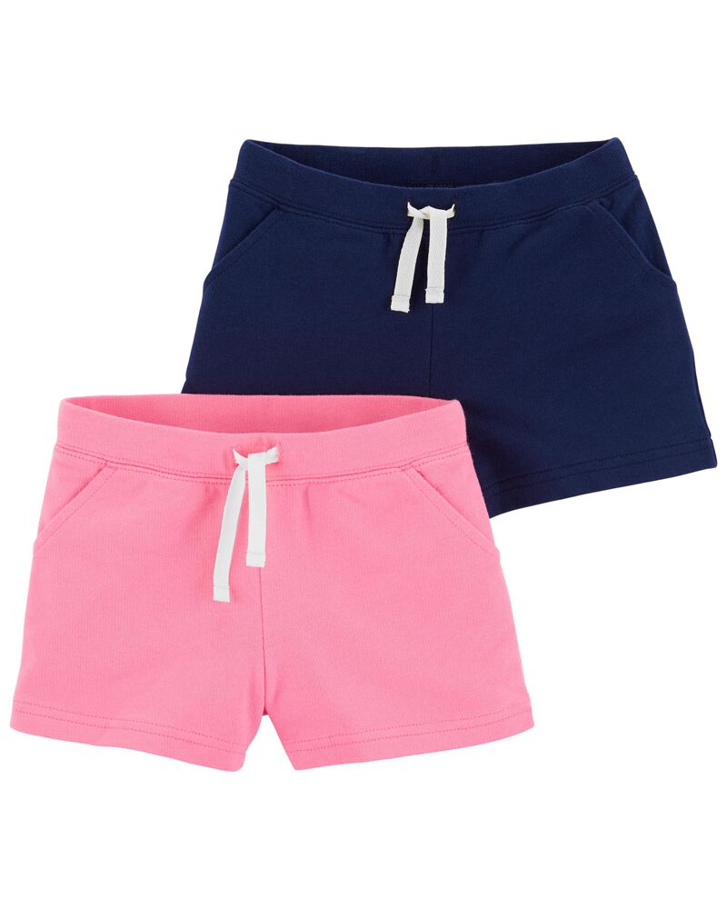 2PK SHORTS PINK/NAVY