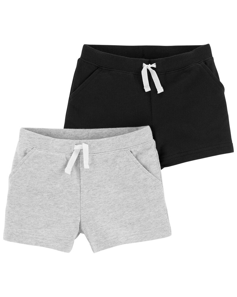 2PK SHORTS BLACK/GREY