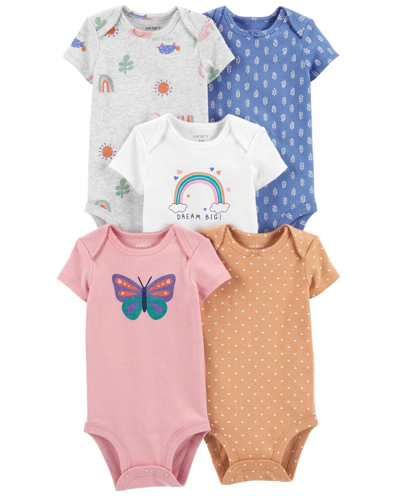 CARTERS 5PK ONESIES DREAM BIG