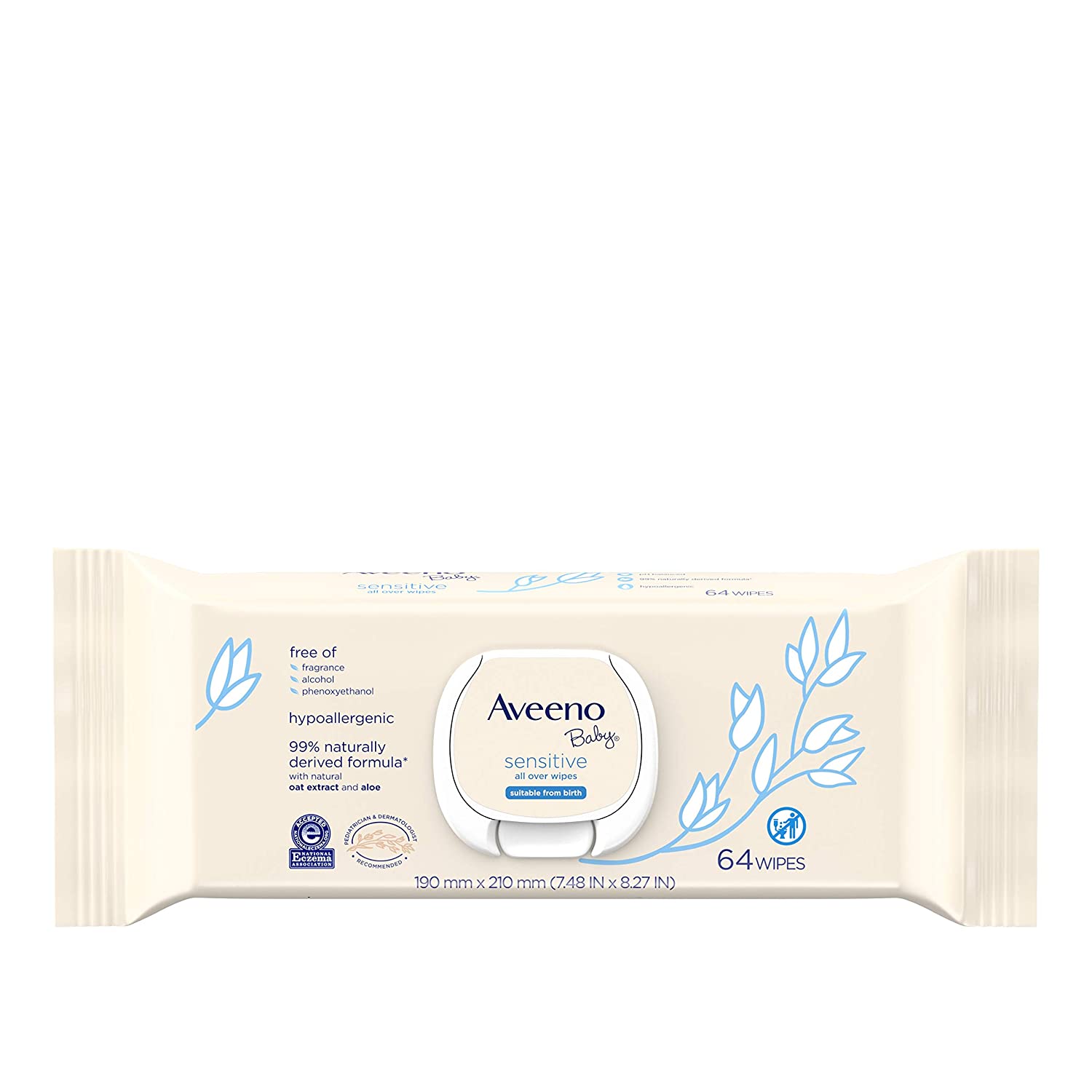 AVEENO BABY WIPES 64CT