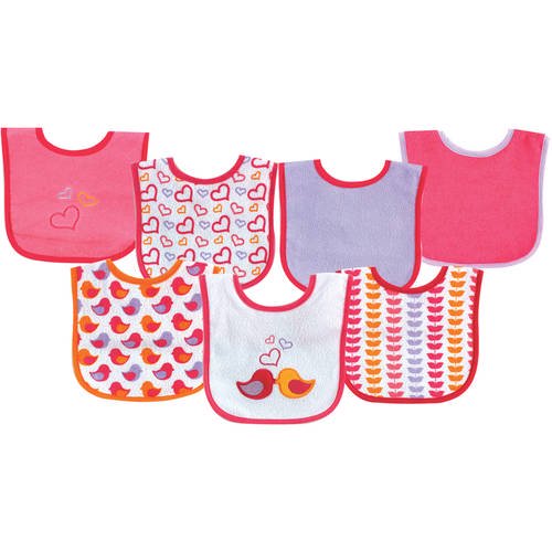 Applique/Pkint Bib 7Pk