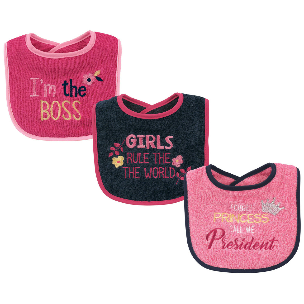 Drooler Bib 3pk  Girls Rule