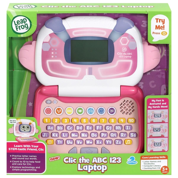Clic the ABC, 123 Laptop pink