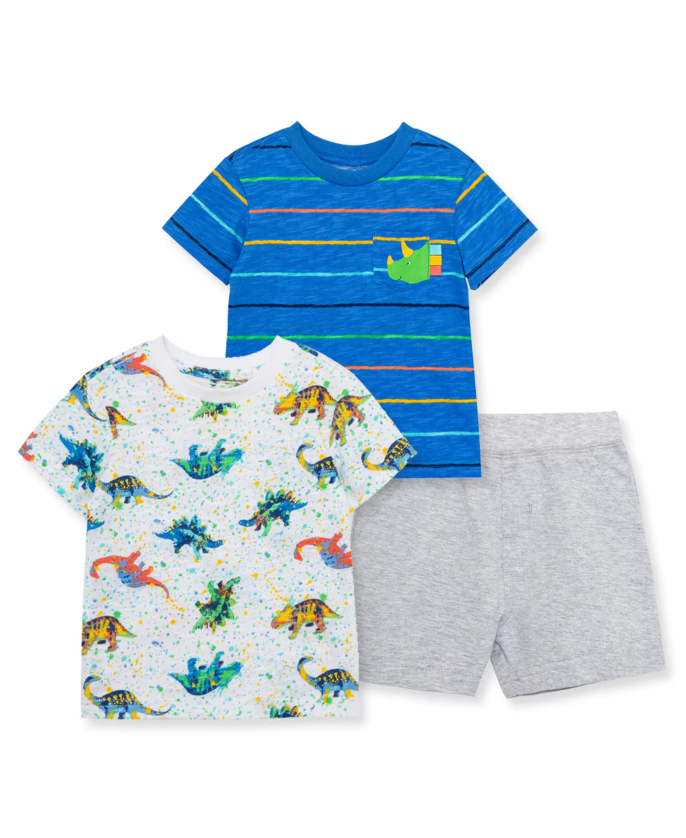 Dino 3Pc Play Set  Gry Hthr