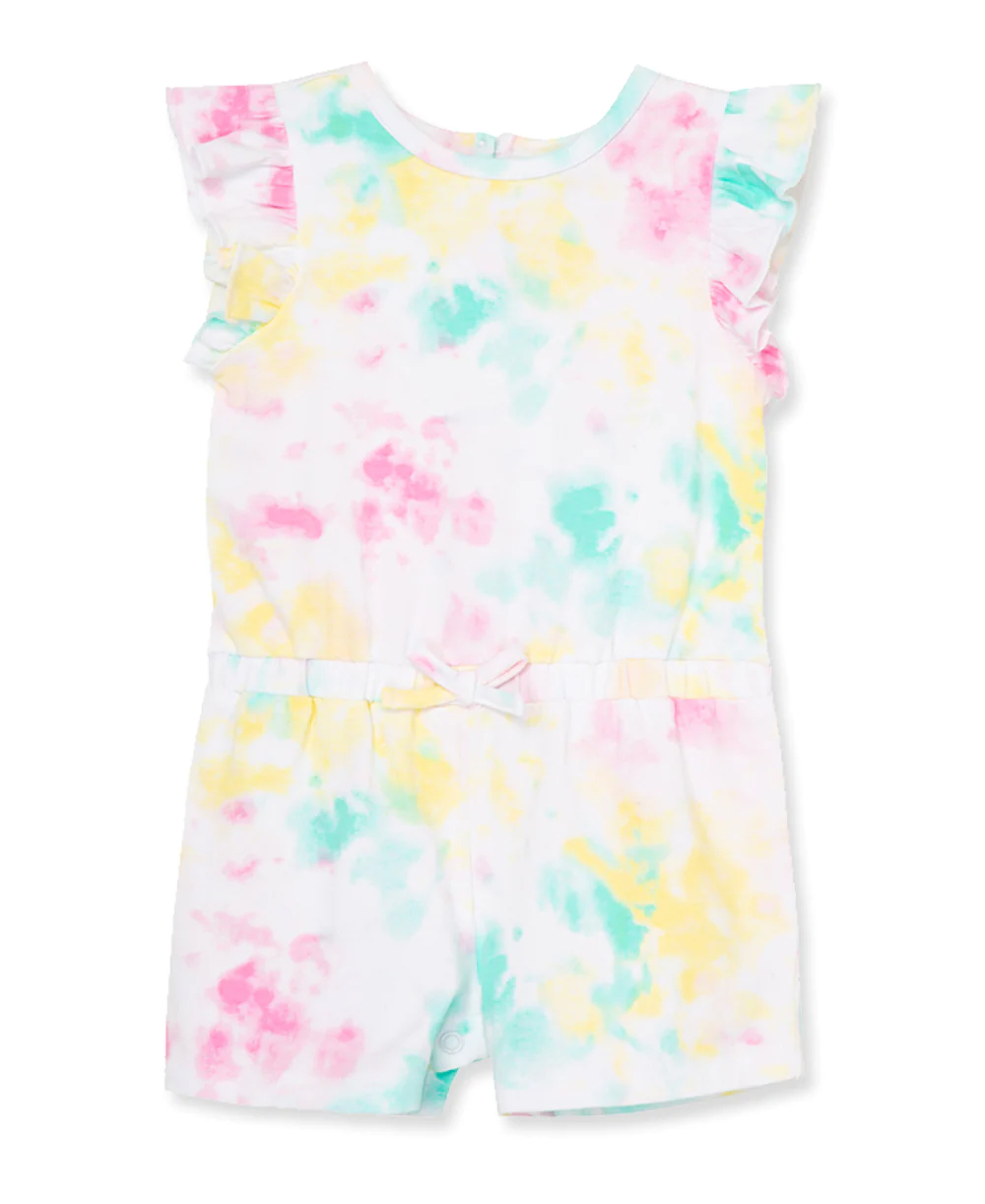 Tie Dye Knit Romper  Pink