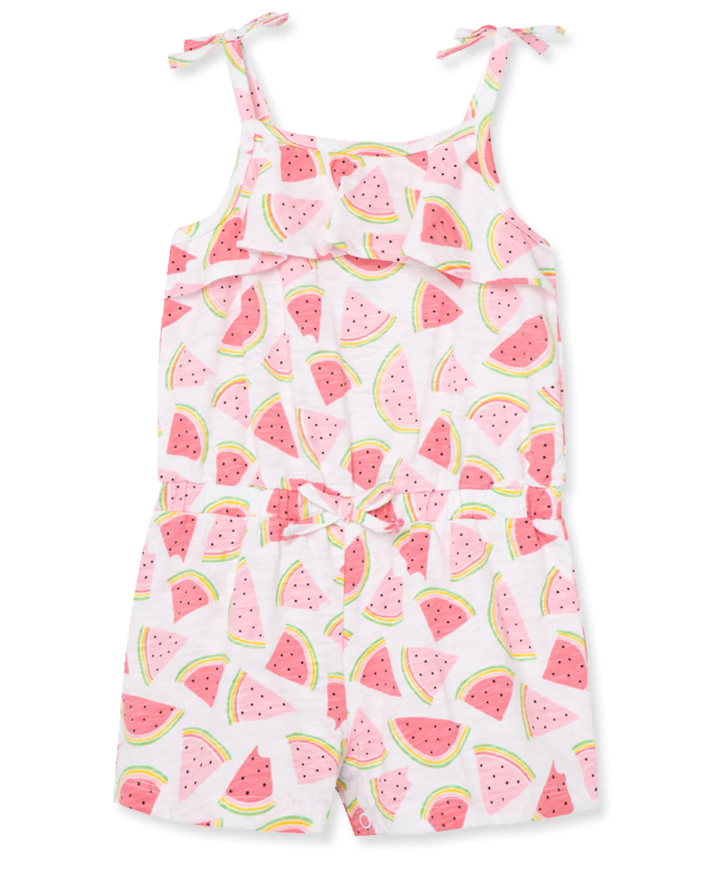 Watermelon Knit Romper  Pink