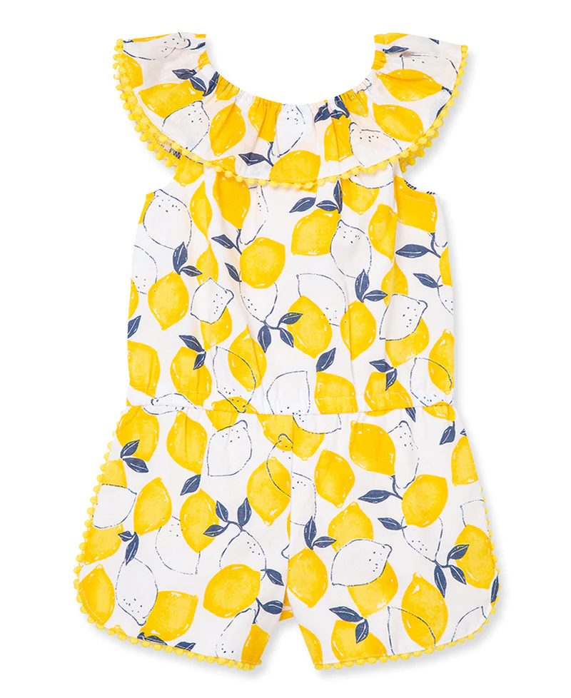 Lemon Woven Romper  Yellow