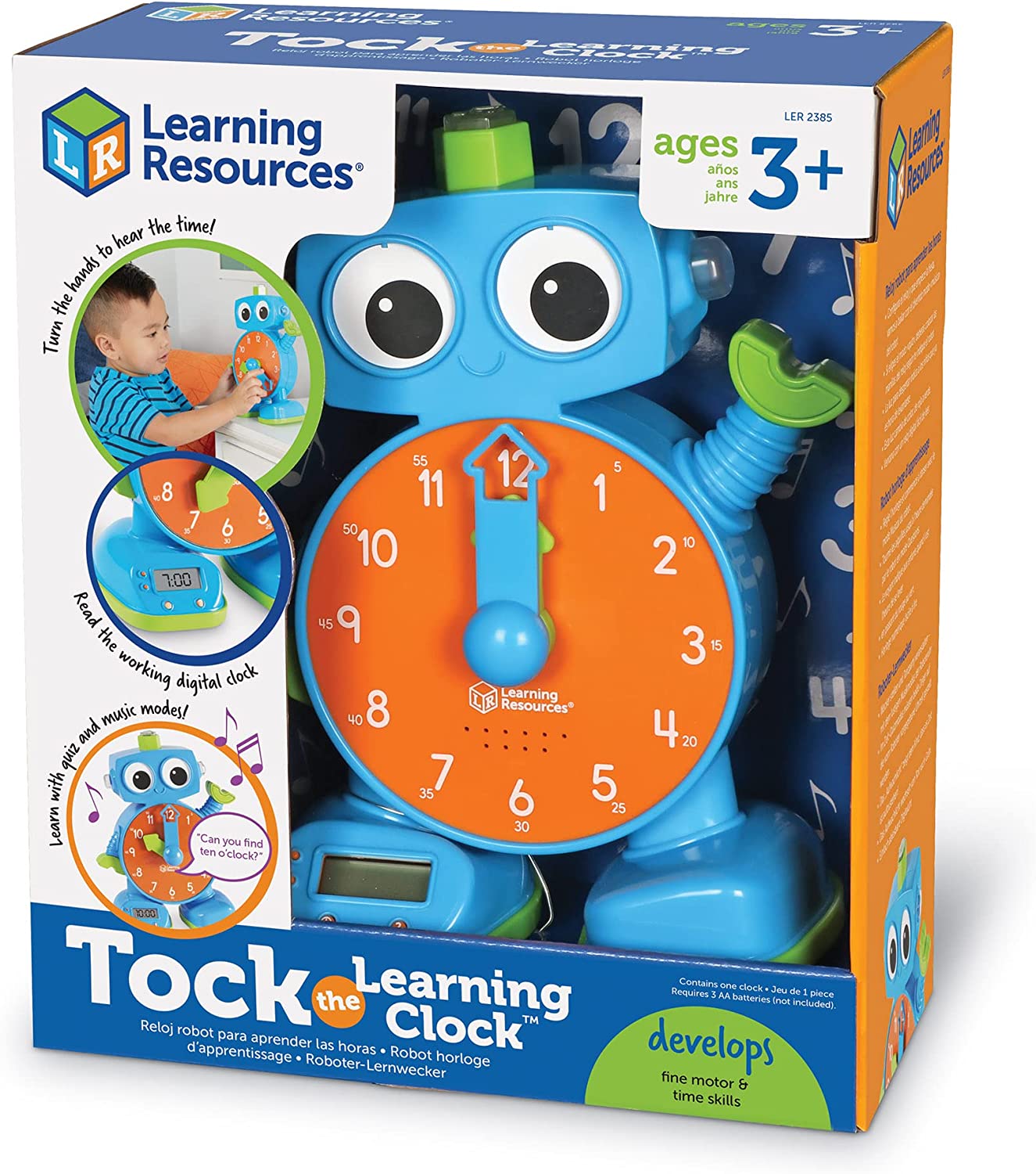 Learning Clock - Blue