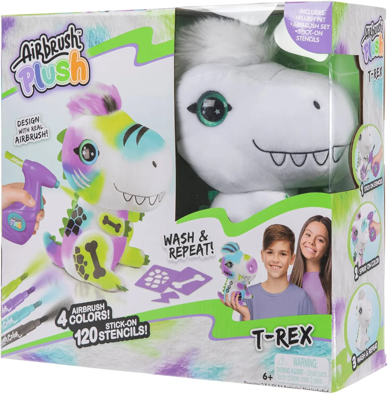 AIRBRUSH PLUSH DINOSAUR