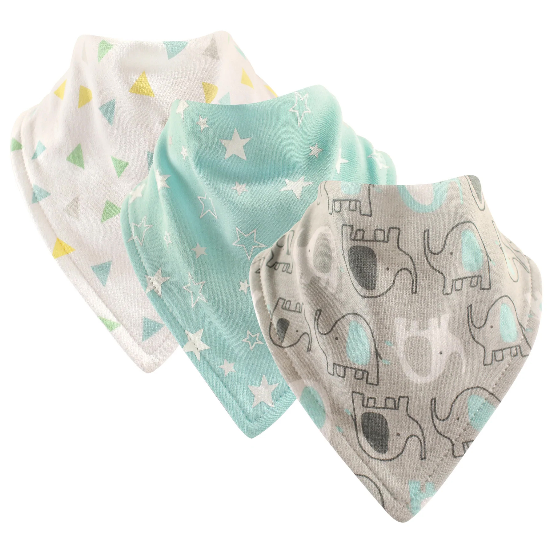 Bandana Bib 3Pk Elephant