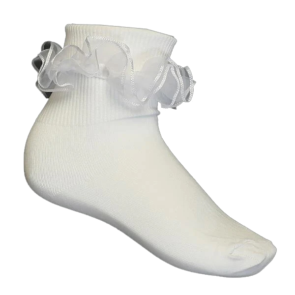 Girls White Lace Sock