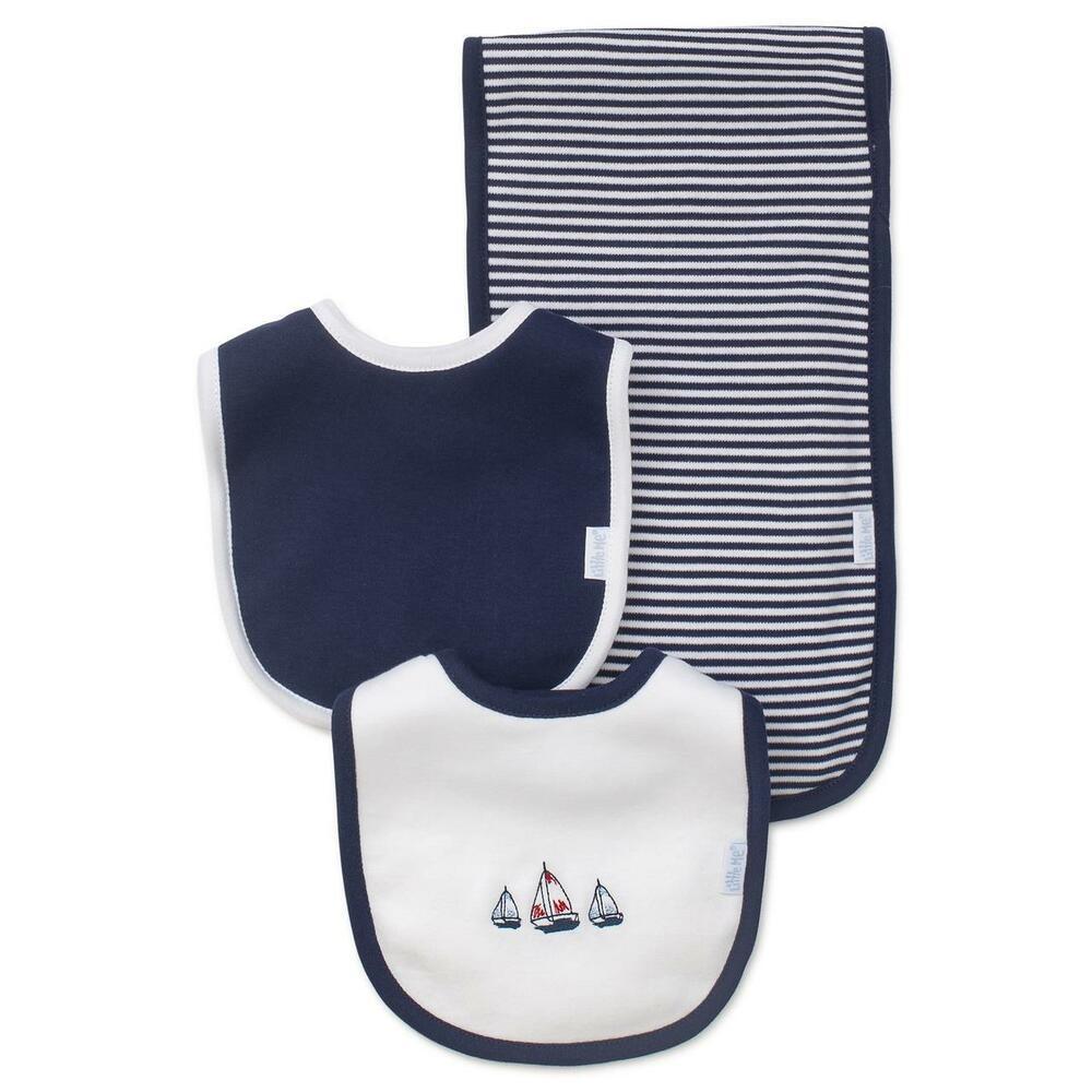 SAILBOATS BIB/BURP SET