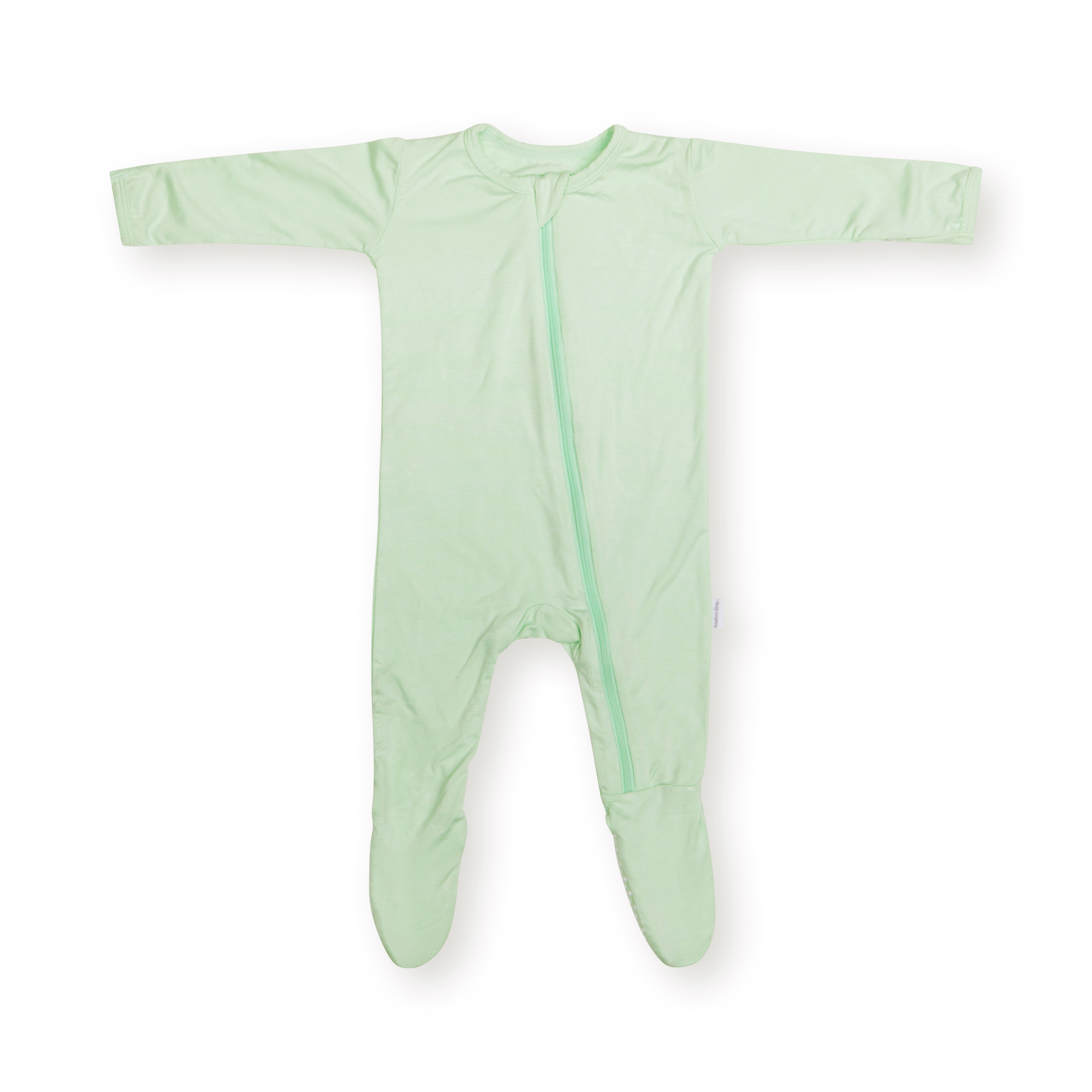 GREEN ZIPPERED FOOTIE