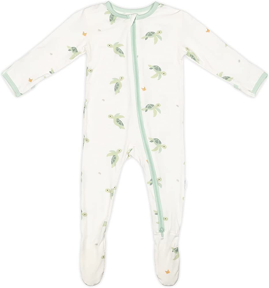 TURTLE ZIPPERED FOOTIE