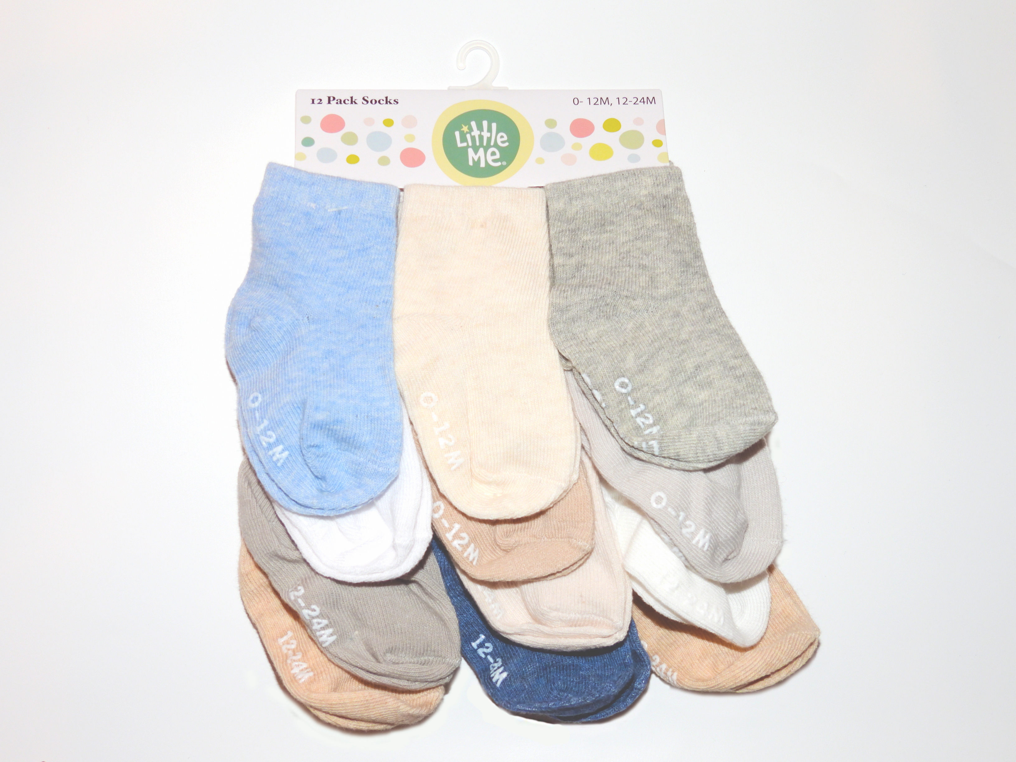 12pk Heather Muted Socks