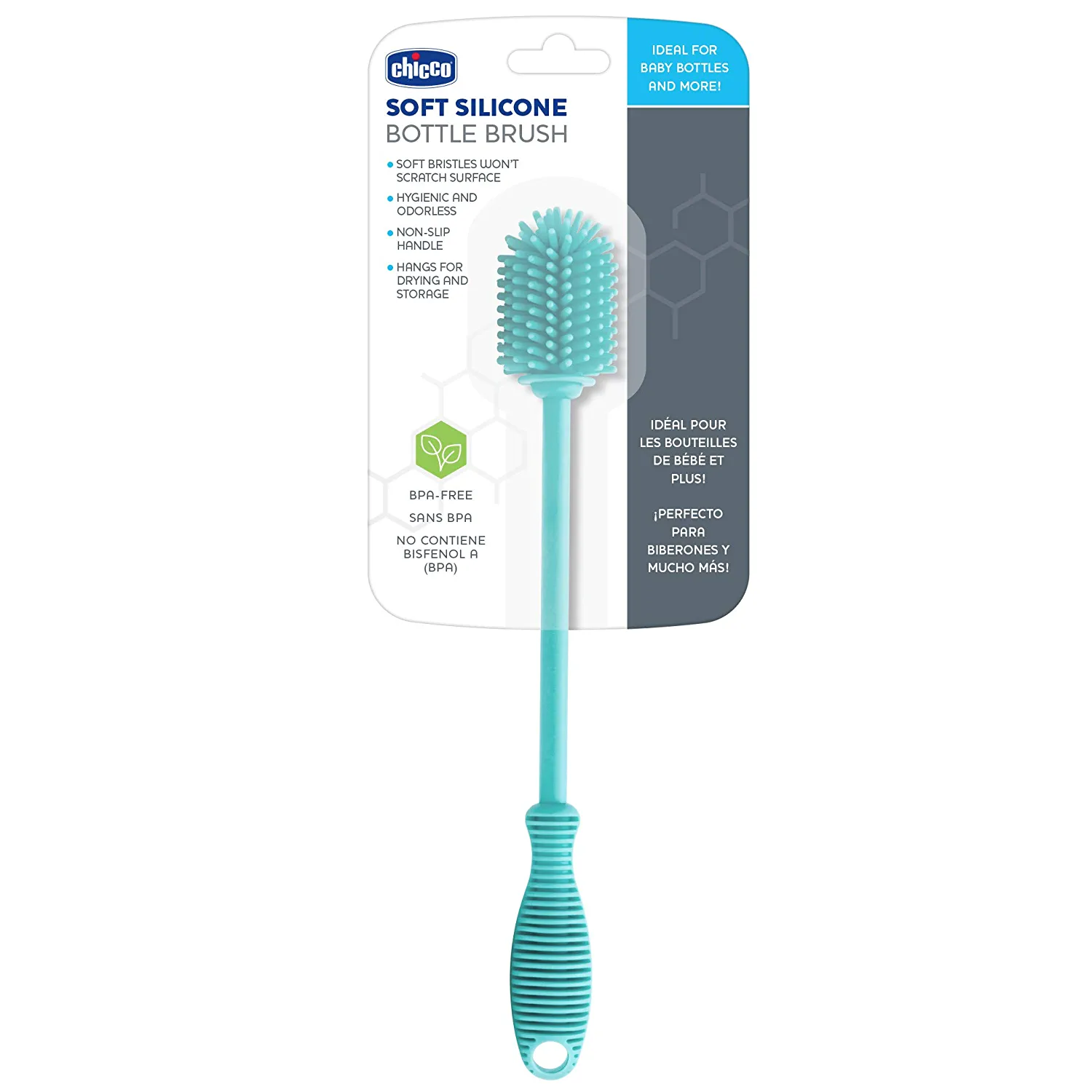 Soft Silicone Bottle Brush-Teal