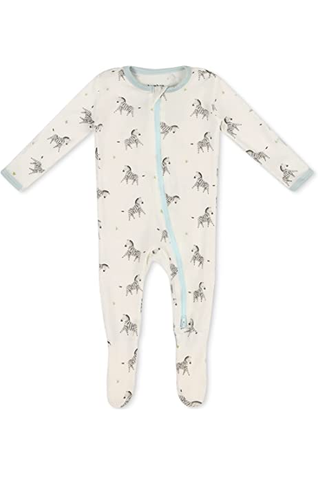 ZEBRA ZIPPERED FOOTIE