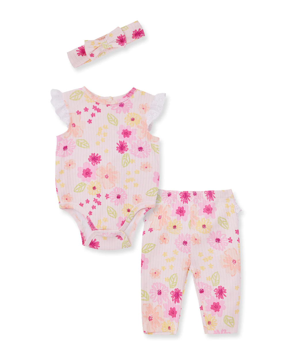 Fun Floral Bsuit Pant Pink