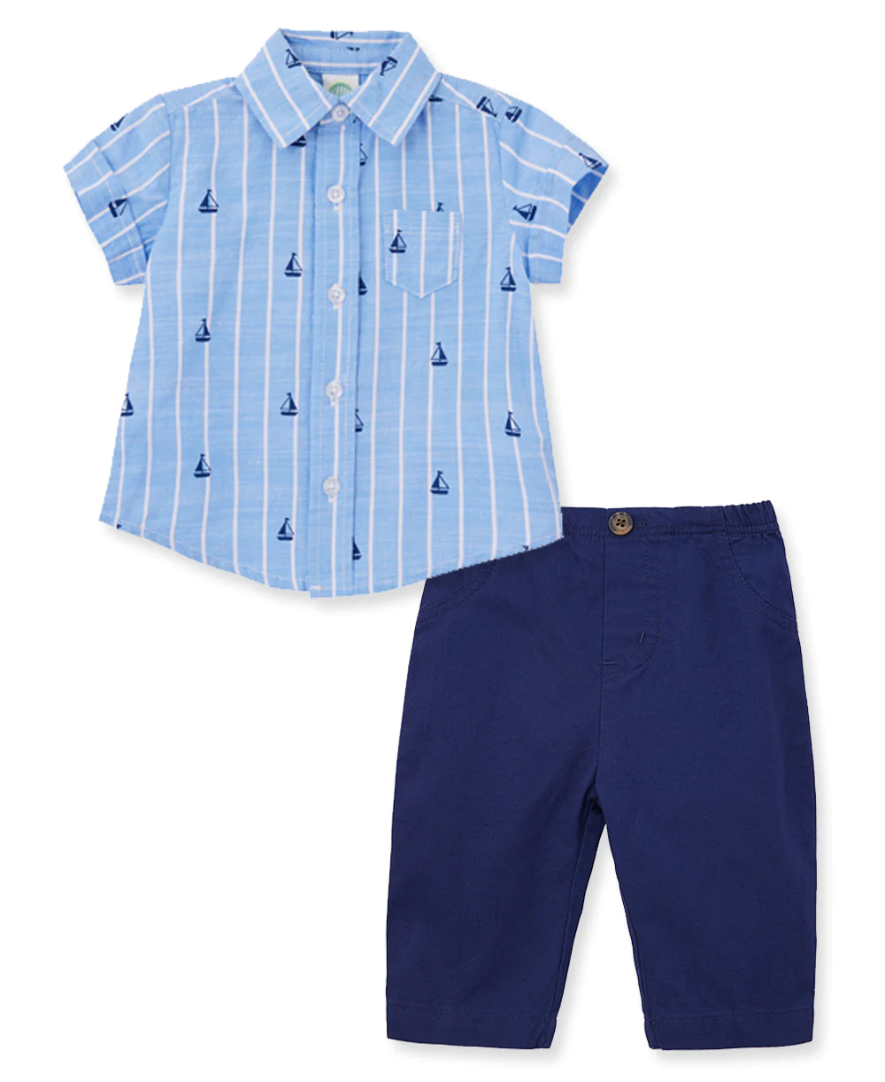 Sailboat Pant Set Blue