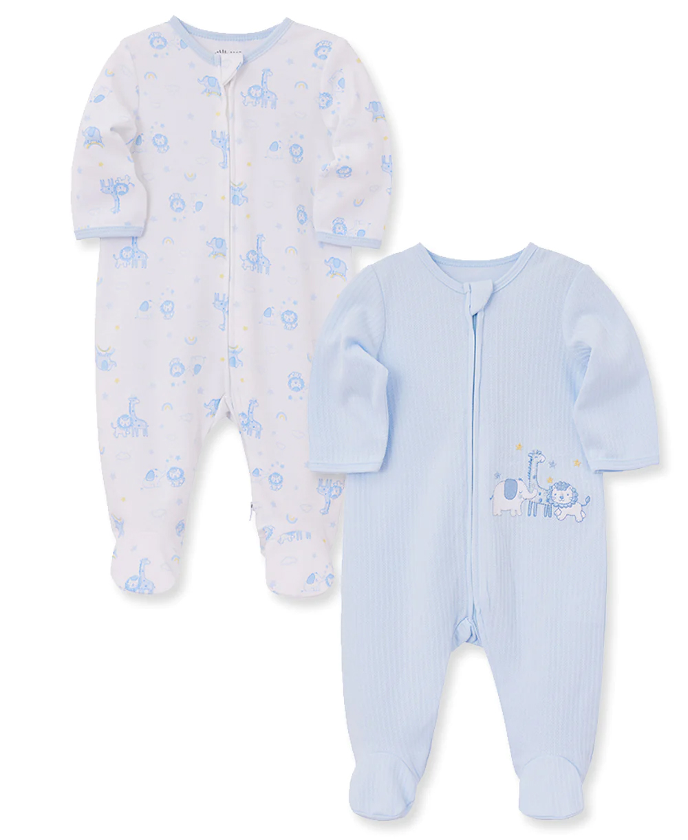 Magic Safari 2pk Footies Blue