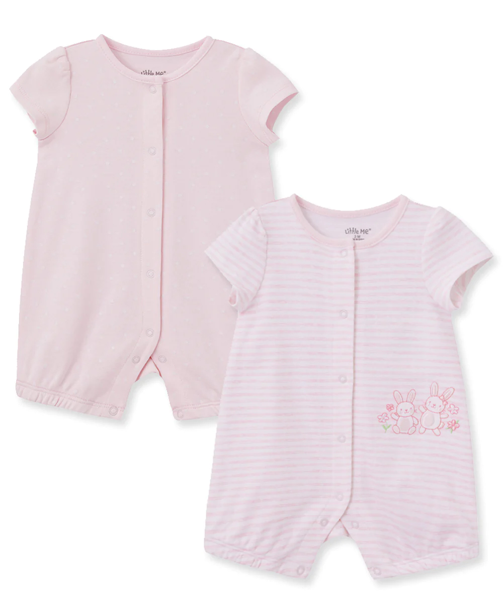 Bunnies 2pk Rompers Pink