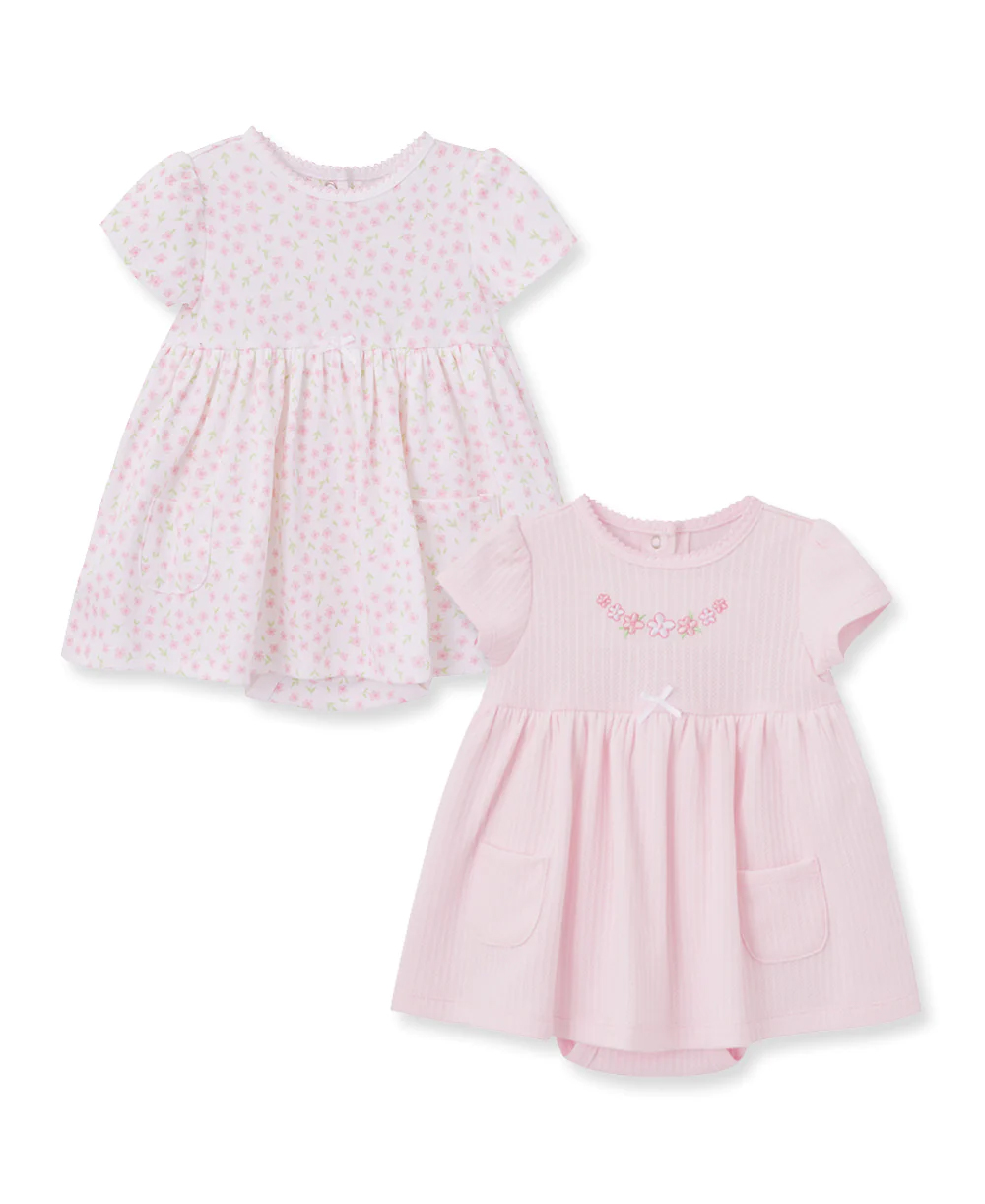 Sweet Posy 2pk Bsuit Dress Pink