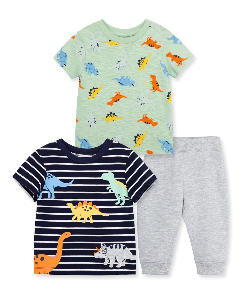 Dino 3Pc Play Set Grey