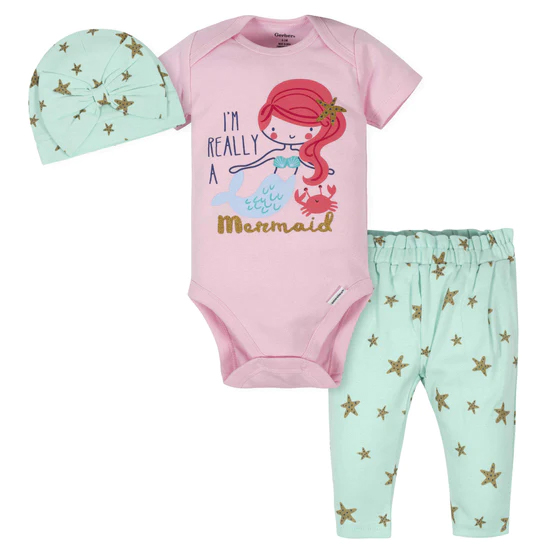 GERBER 3PC BODY SUIT SET