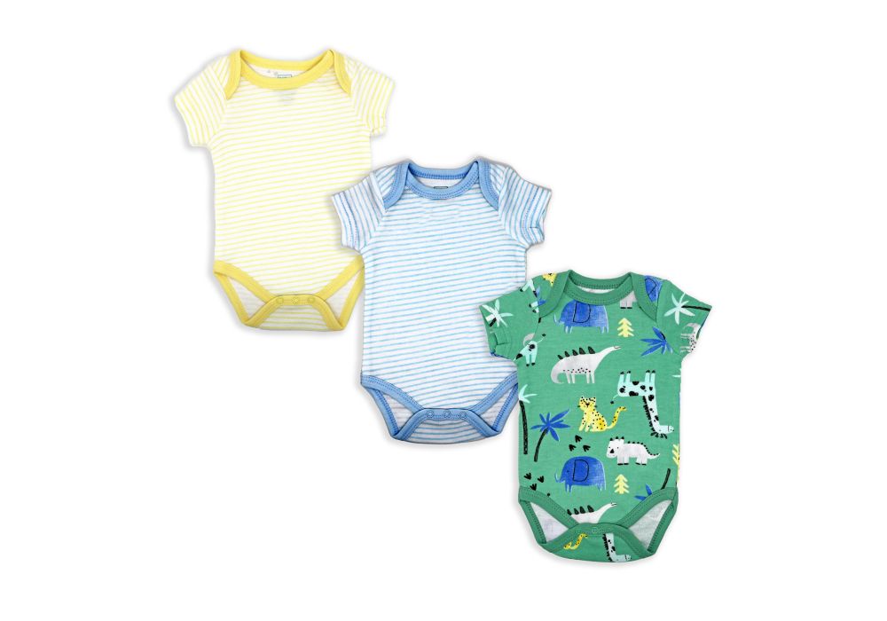 3PC SAFARI ANIMALS BODYSUIT SET