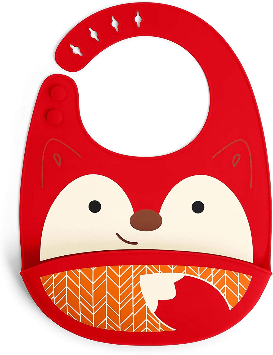 ZOO Fold & Go Silicone Bib- Fox