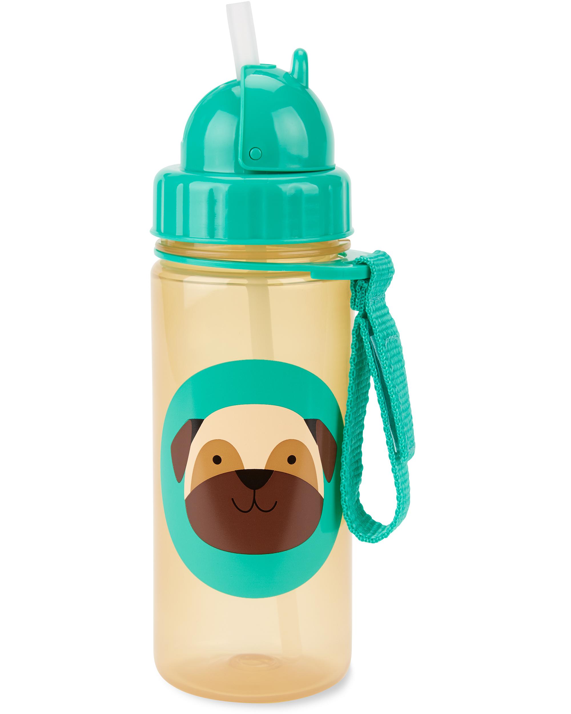 Straw Bottle 13-oz.- Pug