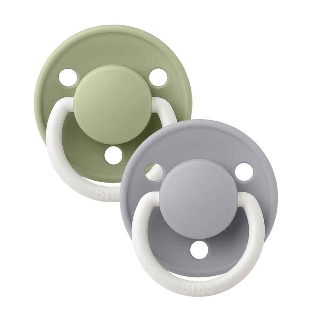 BIBS 2 PK DE LUX SAGE/CLOUD N OS