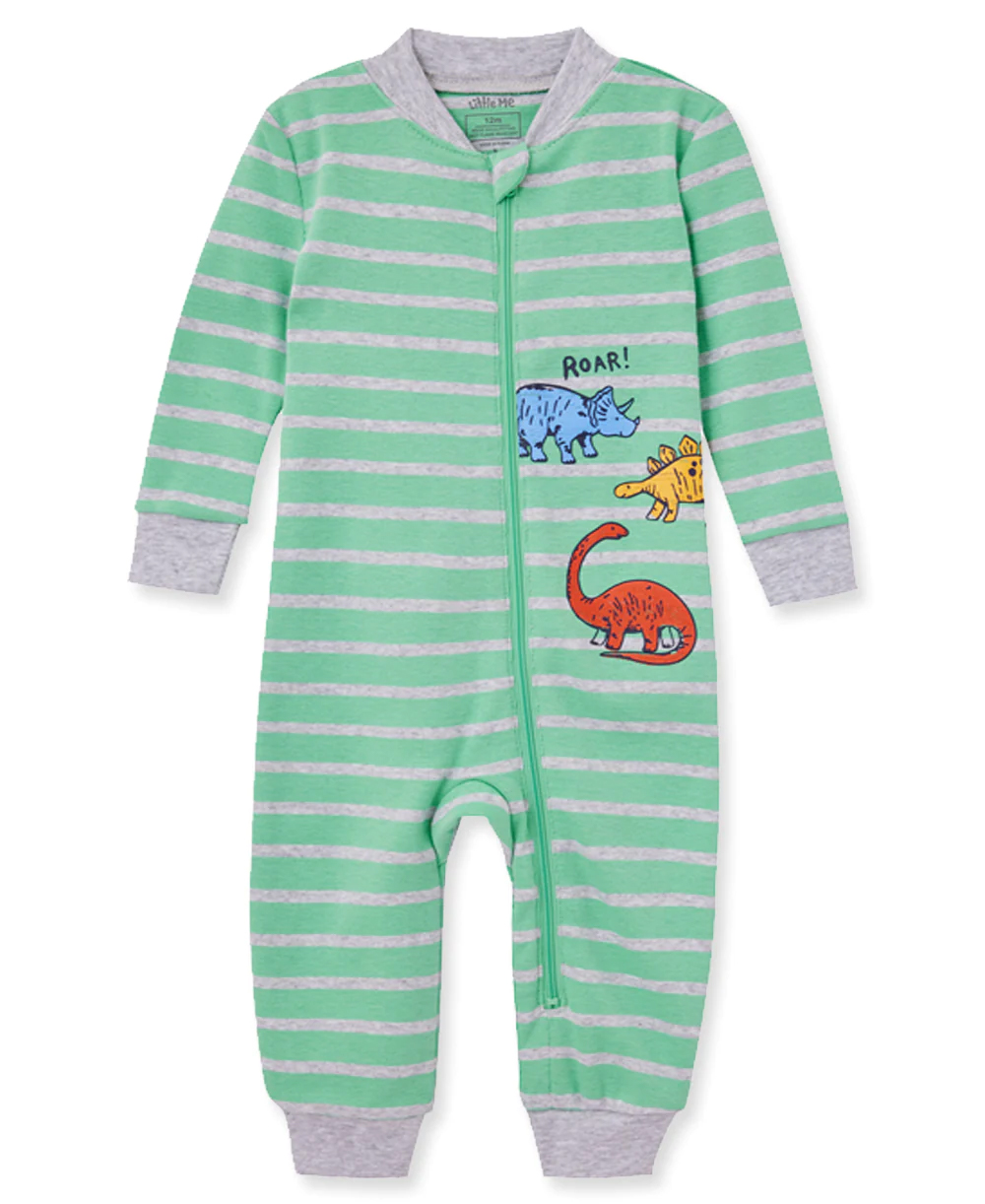 Dino Zip Front Green