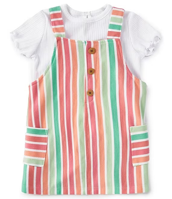 Stripe Knit Jumper Set Striped