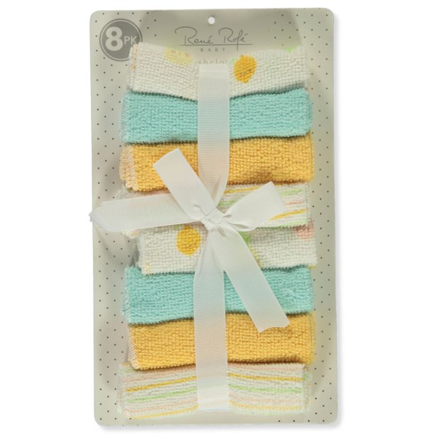 WASHCLOTHS 8PK NEUTRAL