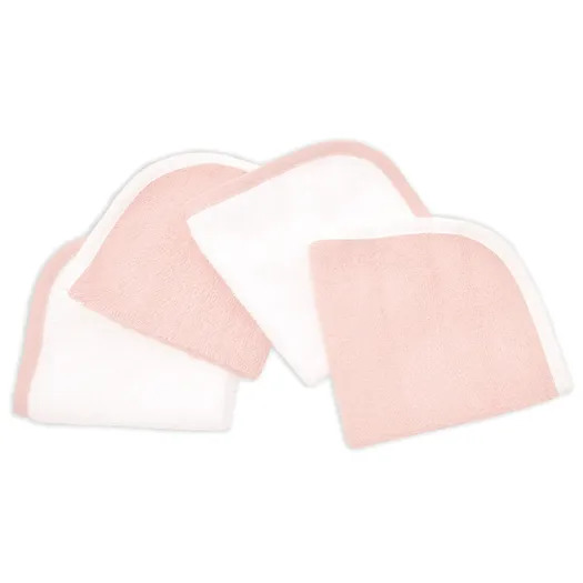 BlushWhite Organic Washcloth Set