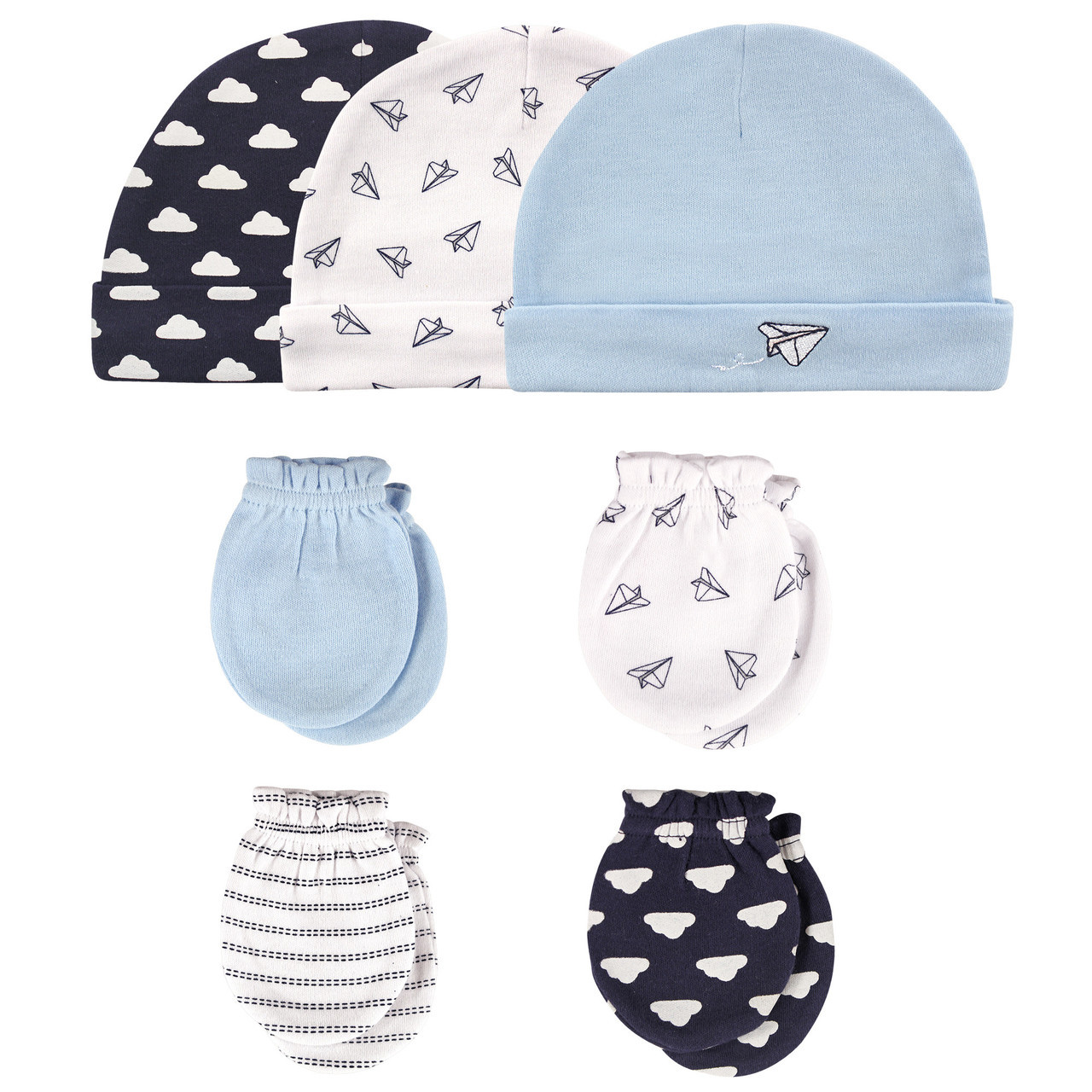 7Pc Cap & Scratch Mitten Set