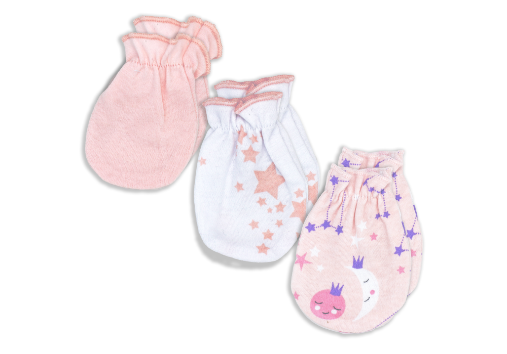 3pk Galaxy Mitt Pink