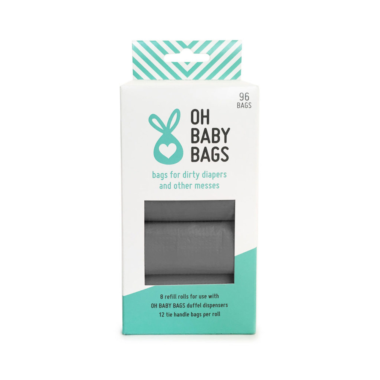 OH BABY BAGS REFILL 8PK GREY