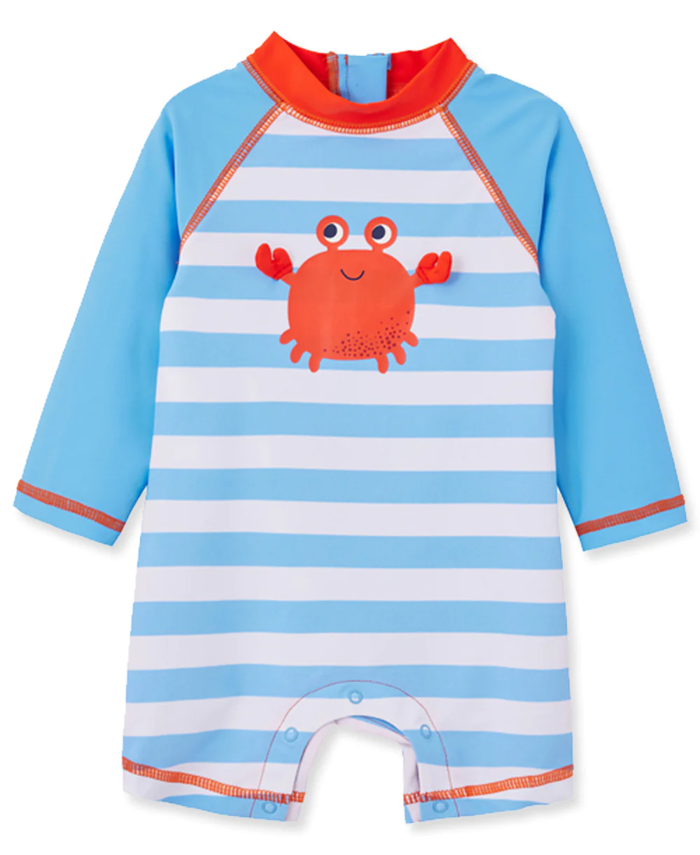 Crab LS Rashguard Suit Blue