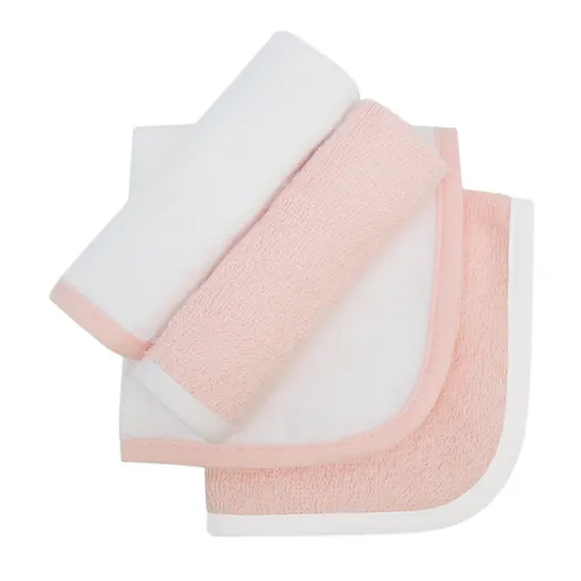 Pink White Washcloth Set
