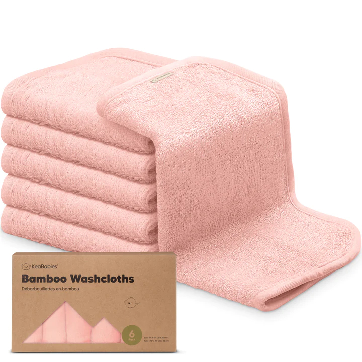 KeaBabies Washcloths Blush Pink