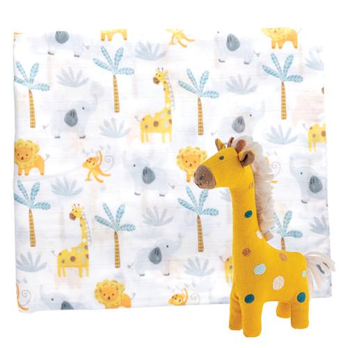 MUSLIN BLANKET & ANIMAL ZOO