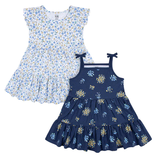 GERBER 2PK DRESSES BLUE FLORAL