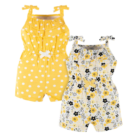 GERBER 2PK ROMPER BEE